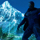 A screenshot of Black Panther in Marvel's Avengers in which T'Challa poses against a snowy mountain. .